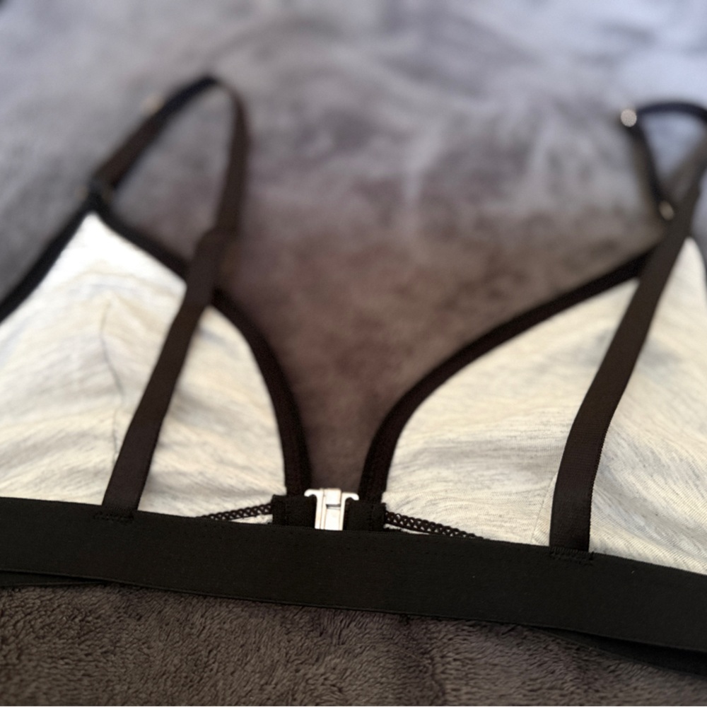 Leopard Print Bralette Triangle Bra Front Closure Sexy Adjustable Straps S - Picture 4 of 6